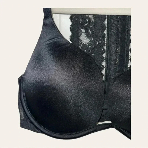 VICTORIA’S SECRET BLACK LACE‎ BRA SIZE 34D - Picture 2 of 9